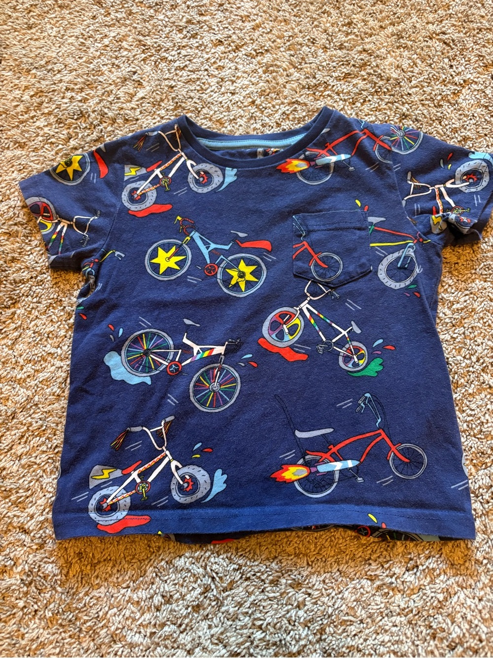 Mini Boden bike tee, boys 4/5
